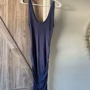 Elegant Navy Blue Sleeveless Dress